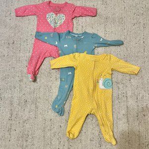 6 month Carter's footed onesies